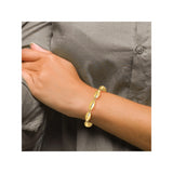 14K Yellow Gold 8.2 mm Polished Chain Bracelet detail view