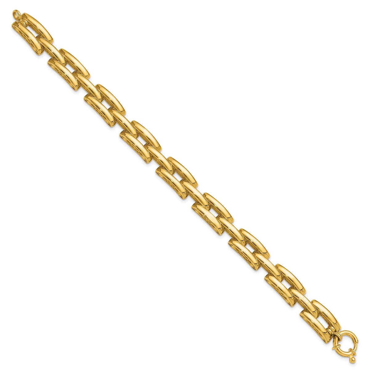 14K Yellow Gold 8.9 mm Polished Chain Bracelet