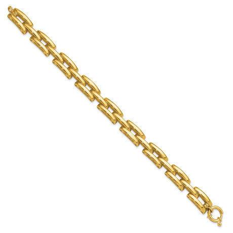 14K Yellow Gold 8.9 mm Polished Chain Bracelet