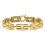 14K Yellow Gold 8.9 mm Polished Chain Bracelet alternate angle