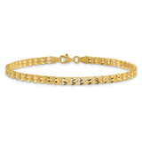 14K Yellow Gold 3.9 mm Lightweight Chain Bracelet, Polished alternate angle