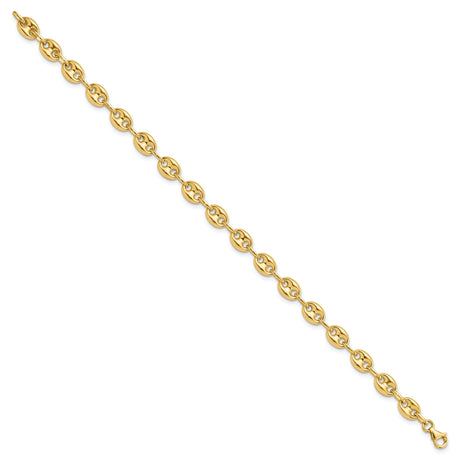 14K Yellow Gold 6.3 mm Lightweight Chain Bracelet, Polished