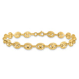 14K Yellow Gold 6.3 mm Lightweight Chain Bracelet, Polished alternate angle