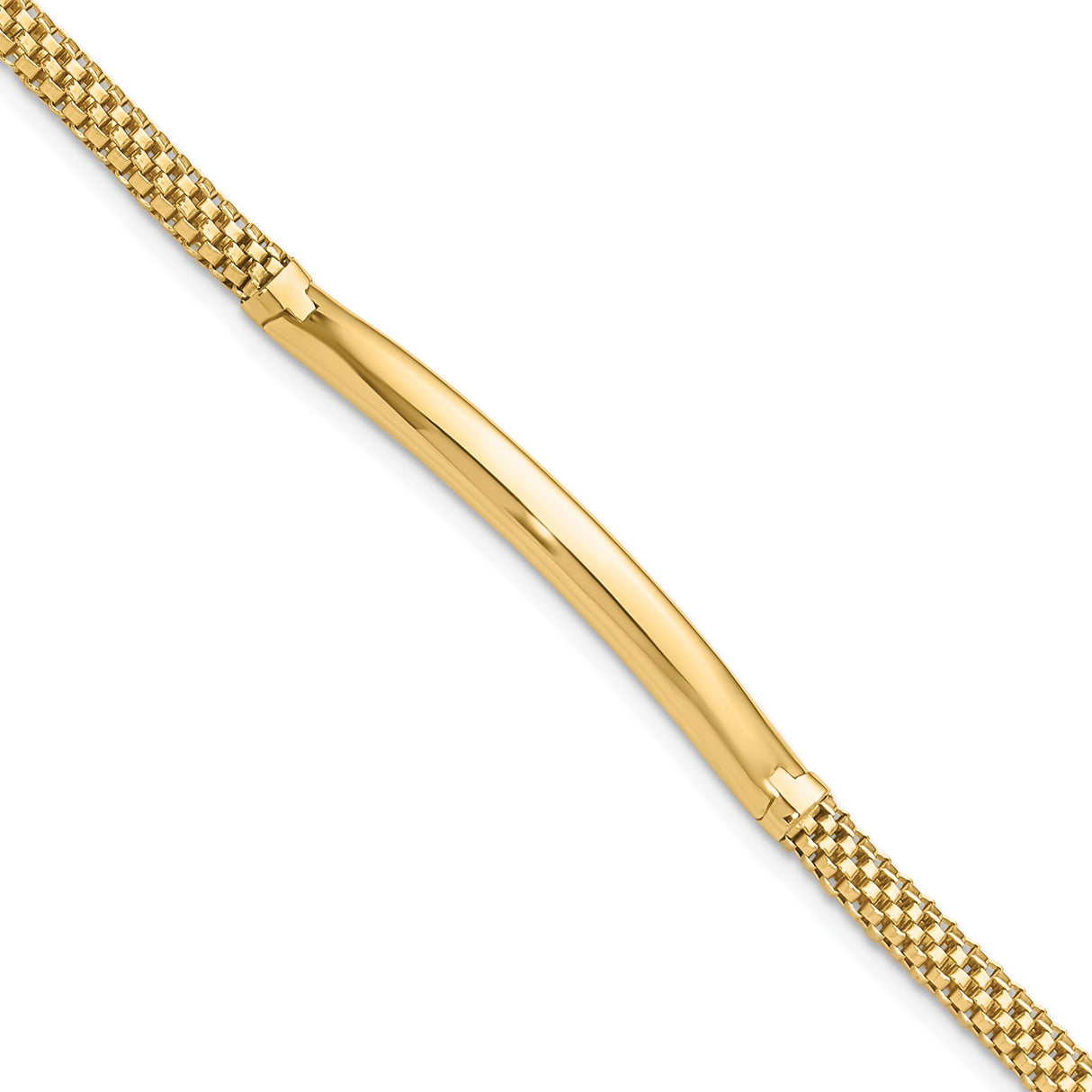 14K Yellow Gold 3.5 mm Lightweight Chain Bracelet, Polished detail view