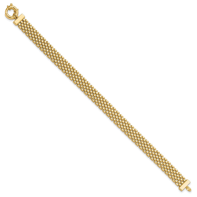 14K Yellow Gold 8.4 mm Polished Chain Bracelet