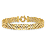 14K Yellow Gold 8.4 mm Polished Chain Bracelet alternate angle
