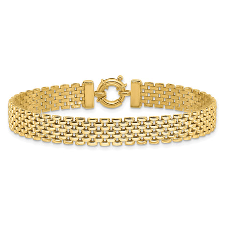 14K Yellow Gold 8.4 mm Polished Chain Bracelet alternate angle