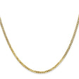 14K Yellow Gold 2.2 mm Curb Chain Necklace, Polished