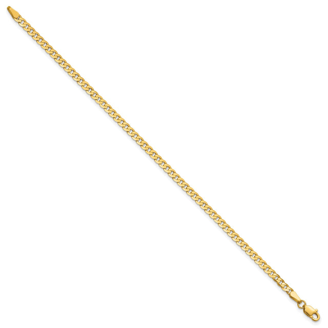 14K Yellow Gold 2.9 mm Curb Chain Bracelet, Polished
