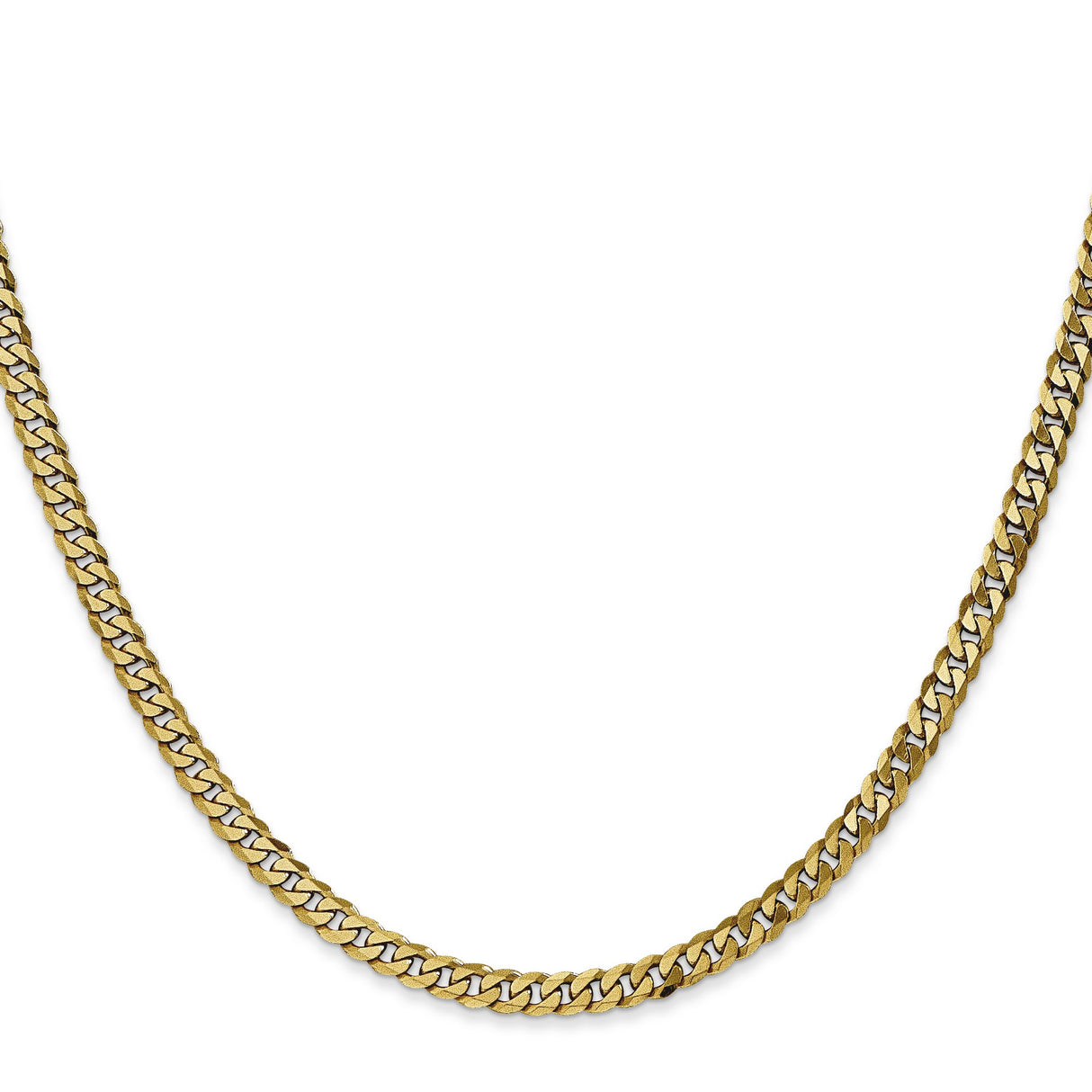 14K Yellow Gold 3.9 mm Curb Chain Necklace, Polished