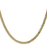 14K Yellow Gold 3.9 mm Curb Chain Necklace, Polished