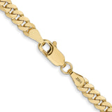 14K Yellow Gold 3.9 mm Curb Chain Necklace, Polished alternate angle