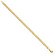 14K Yellow Gold 3.9 mm Curb Chain Anklet, Polished