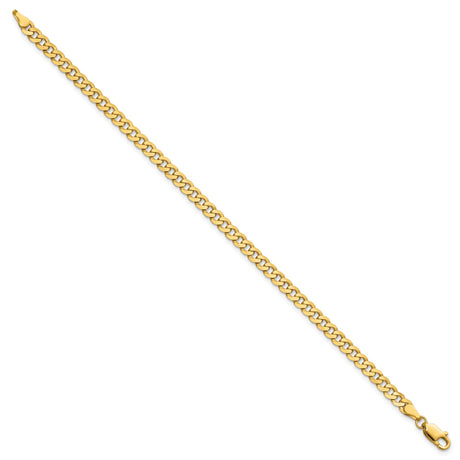 14K Yellow Gold 3.9 mm Curb Chain Bracelet, Polished