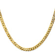 14K Yellow Gold 4.75 mm Curb Chain Necklace, Polished