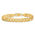 14K Yellow Gold 7.25 mm Curb Chain Anklet, Polished