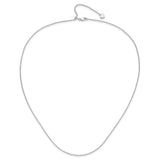 925 White Gold 1.4 mm Polished Chain Necklace alternate angle