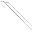 925 White Gold 1.4 mm Rope Chain Necklace, Polished