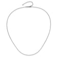 925 White Gold 1 mm Polished Chain Necklace, Solid alternate angle