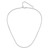 925 White Gold 1.4 mm Polished Chain Necklace alternate angle