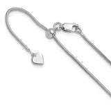 925 White Gold 1.4 mm Polished Chain Necklace detail view