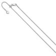 925 White Gold 1.3 mm Box Chain Necklace