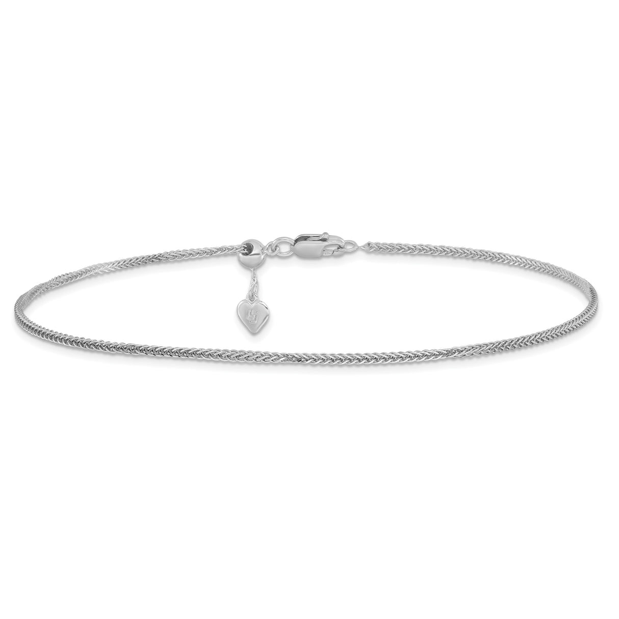 925 White Gold 1.45 mm Polished Chain Necklace alternate angle