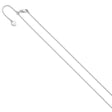 925 White Gold 0.85 mm Box Chain Necklace