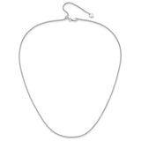 925 White Gold 1.4 mm Polished Chain Necklace alternate angle