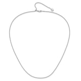 925 White Gold 1.4 mm Curb Chain Necklace, Polished alternate angle