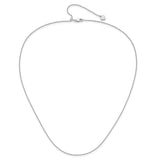 925 White Gold 0.95 mm Polished Chain Necklace alternate angle