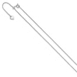 925 White Gold 0.95 mm Box Chain Necklace, Polished