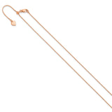 925 Rose Gold 0.85 mm Box Chain Necklace