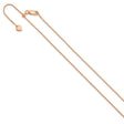 925 Rose Gold 0.95 mm Box Chain Necklace