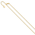 925 Yellow Gold 1 mm Polished Chain Necklace