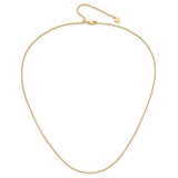 925 Yellow Gold 1 mm Polished Chain Necklace alternate angle