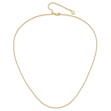 925 Yellow Gold 1 mm Polished Chain Necklace alternate angle