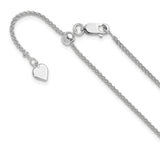 925 White Gold 1.45 mm Polished Chain Necklace detail view