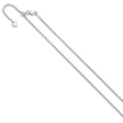 925 White Gold 1.5 mm Box Chain Necklace, Polished