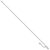 925 White Gold 1.15 mm Box Chain Necklace, Polished