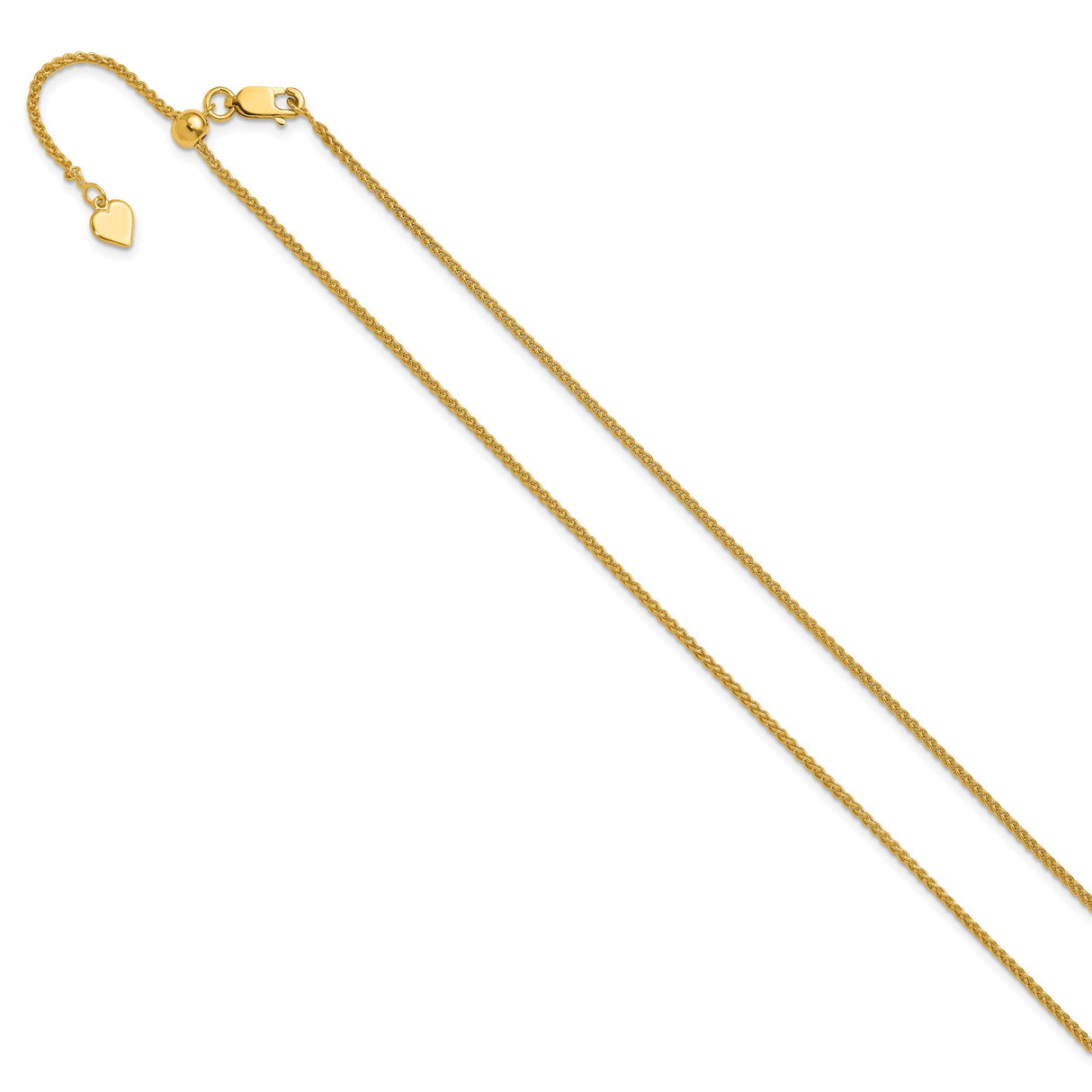 925 Yellow Gold 1.5 mm Polished Chain Necklace
