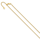 925 Yellow Gold 1.5 mm Polished Chain Necklace