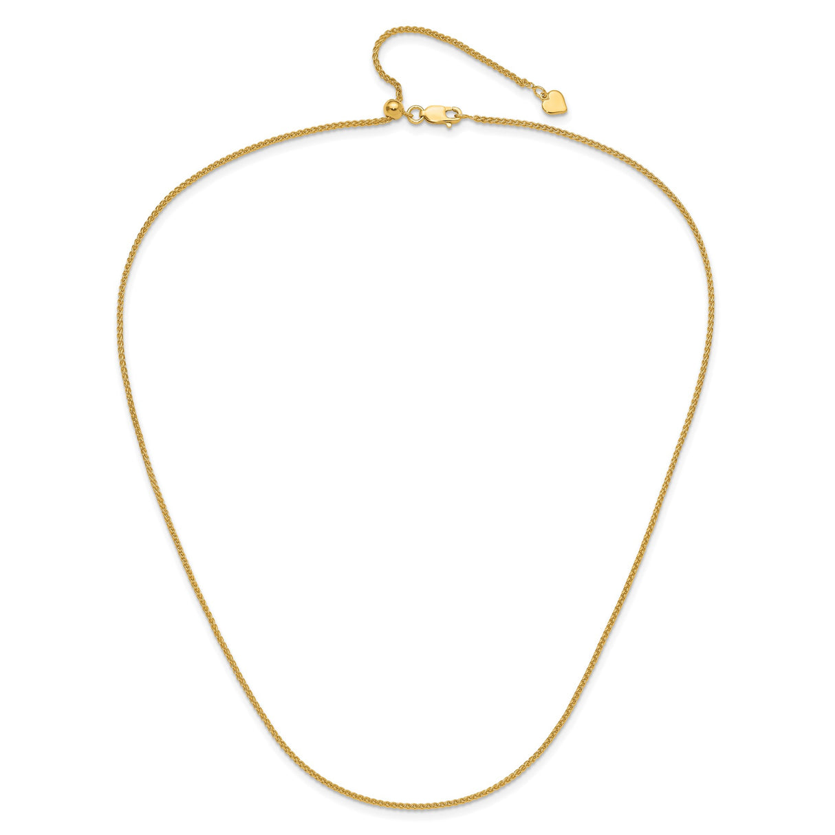925 Yellow Gold 1.5 mm Polished Chain Necklace alternate angle