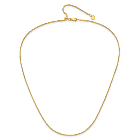 925 Yellow Gold 1.5 mm Polished Chain Necklace alternate angle