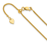 925 Yellow Gold 1.5 mm Polished Chain Necklace detail view