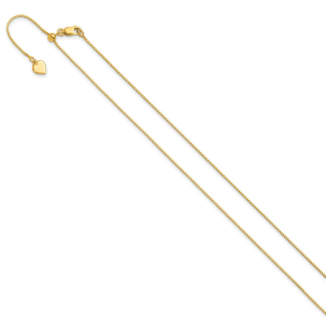 925 Yellow Gold 0.85 mm Box Chain Necklace