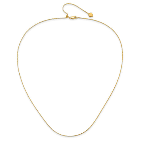 925 Yellow Gold 0.85 mm Box Chain Necklace alternate angle