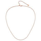 925 Rose Gold 1.2 mm Rope Chain Necklace, Polished alternate angle