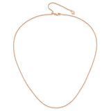 925 Rose Gold 1 mm Polished Chain Necklace alternate angle