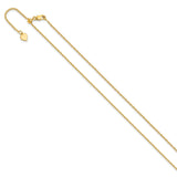 925 Yellow Gold 1.4 mm Polished Chain Necklace